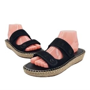 Cole Haan Womens Zerogrand Cloudfeel Sandals Espadrille Slide Black Size 8.5